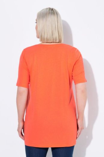 Plus size veliki brojevi Majica s naborima duži model za punije