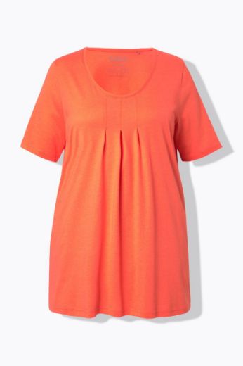 Plus size veliki brojevi Majica s naborima duži model za punije