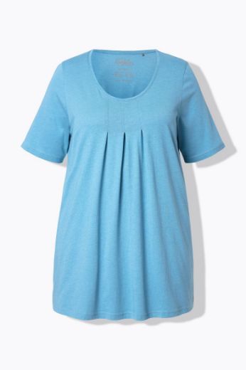 Plus size veliki brojevi Majica s naborima duži model za punije