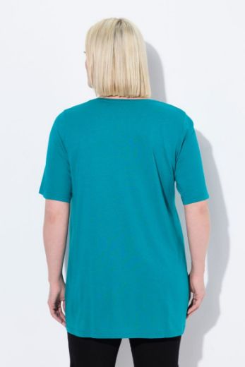 Plus size veliki brojevi Majica s naborima duži model za punije