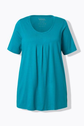 Plus size veliki brojevi Majica s naborima duži model za punije