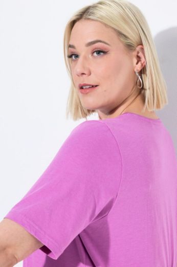 Plus size veliki brojevi Majica s naborima duži model za punije