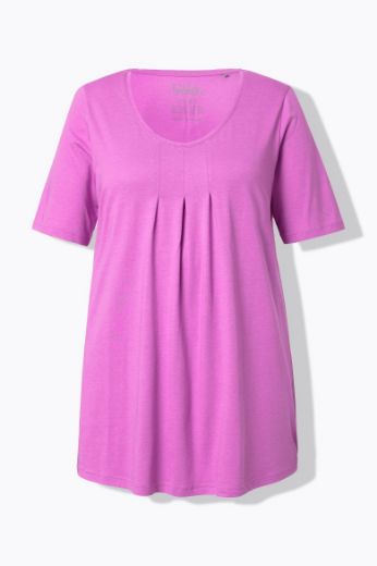 Plus size veliki brojevi Majica s naborima duži model za punije