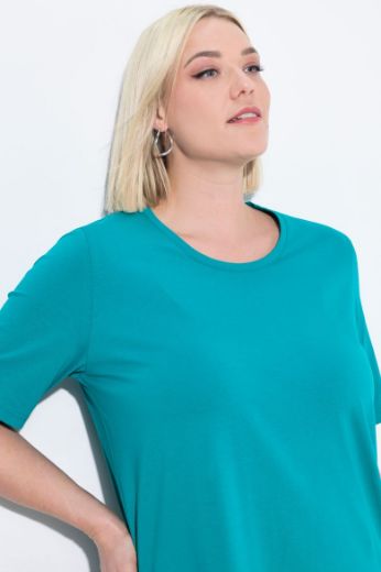 Plus size veliki brojevi Majica A kroj V ovratnik za punije