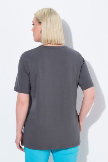 Plus size veliki brojevi Majica V izreza A kroja kratkih rukava za punije