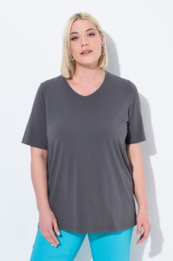 Plus size veliki brojevi Majica V izreza A kroja kratkih rukava za punije