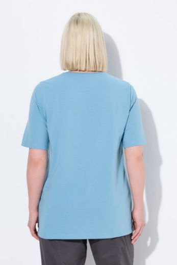 Plus size veliki brojevi Majica V izreza A kroja kratkih rukava za punije