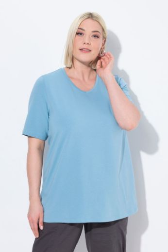 Plus size veliki brojevi Majica V izreza A kroja kratkih rukava za punije