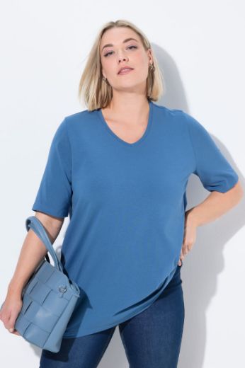 Plus size veliki brojevi Majica V izreza A kroja kratkih rukava za punije
