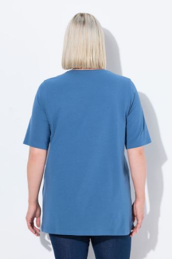 Plus size veliki brojevi Majica V izreza A kroja kratkih rukava za punije