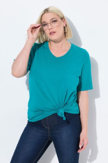 Plus size veliki brojevi Majica V izreza A kroja kratkih rukava za punije
