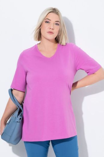 Plus size veliki brojevi Majica V izreza A kroja kratkih rukava za punije
