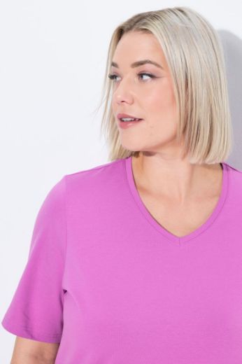 Plus size veliki brojevi Majica V izreza A kroja kratkih rukava za punije