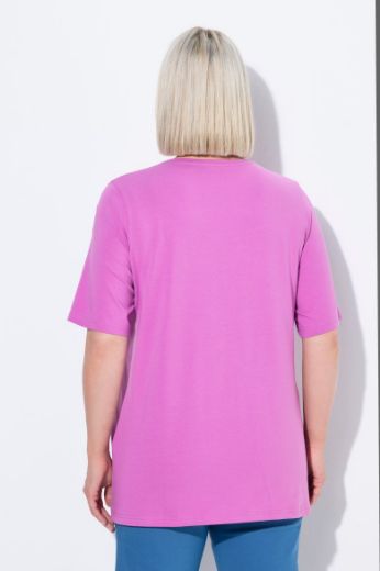 Plus size veliki brojevi Majica V izreza A kroja kratkih rukava za punije