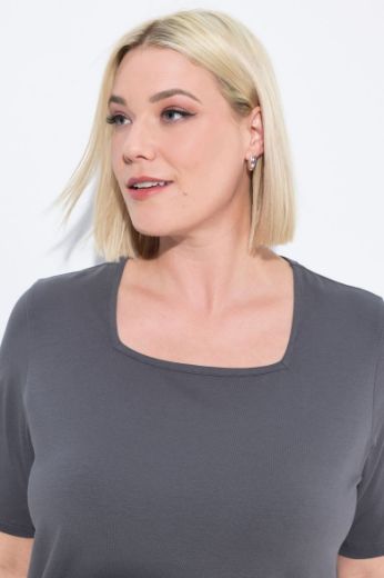 Plus size veliki brojevi Majica kratkih rukava A kroja za punije