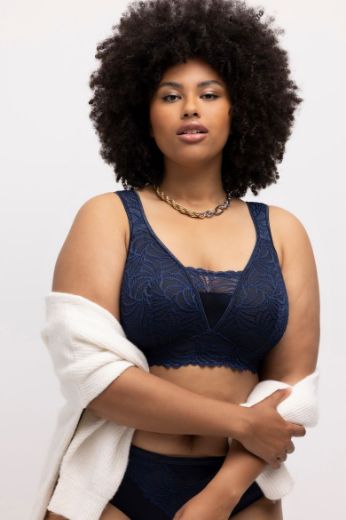 Plus size veliki brojevi Grudnjak sa širim naremenicama s dodatkom čipke za punije