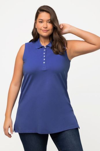 Plus size veliki brojevi Majica Polo bez rukava dužeg kroja za punije