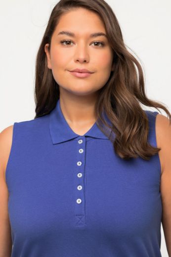 Plus size veliki brojevi Majica Polo bez rukava dužeg kroja za punije