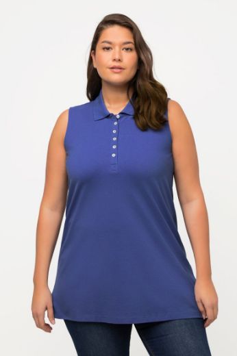 Plus size veliki brojevi Majica Polo bez rukava dužeg kroja za punije