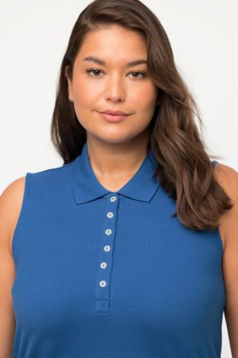 Plus size veliki brojevi Majica Polo bez rukava dužeg kroja za punije