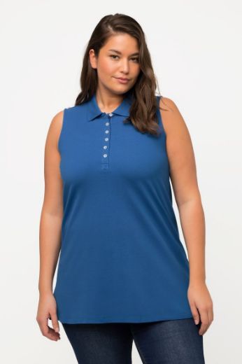Plus size veliki brojevi Majica Polo bez rukava dužeg kroja za punije