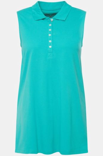 Plus size veliki brojevi Majica Polo bez rukava dužeg kroja za punije
