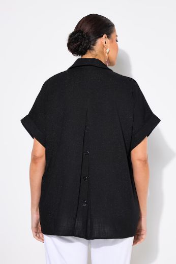 Plus size veliki brojevi Bluza spušteni rukavi s gumbima na leđima za punije