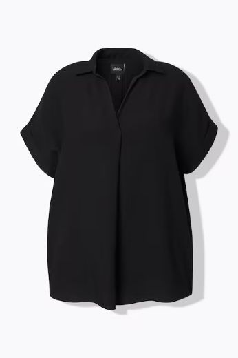 Plus size veliki brojevi Bluza spušteni rukavi s gumbima na leđima za punije