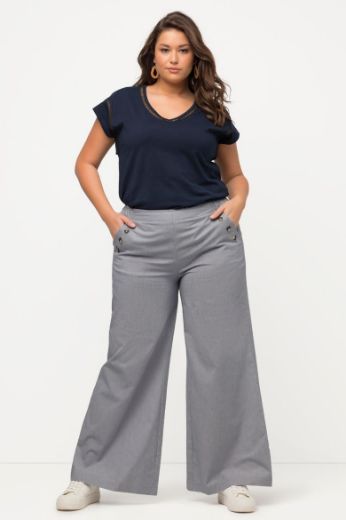 Plus size veliki brojevi Hlače širokih nogavica elastičnog struka za punije
