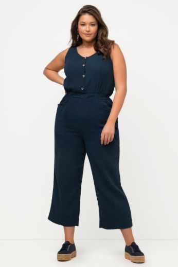 Plus size veliki brojevi Kombinezon bez rukava V ovratnika za punije
