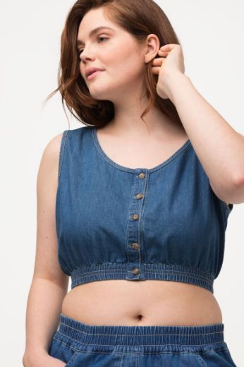 Plus size veliki brojevi Top kraćeg kroja od mekog trapera za punije