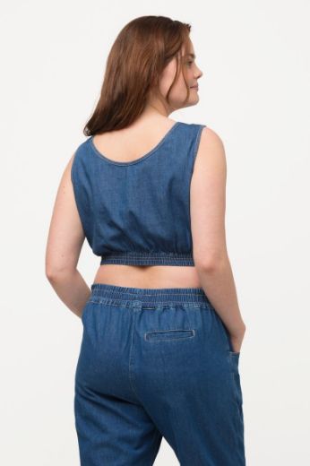 Plus size veliki brojevi Top kraćeg kroja od mekog trapera za punije