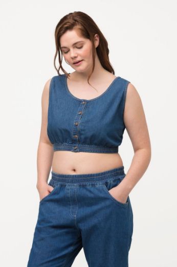 Plus size veliki brojevi Top kraćeg kroja od mekog trapera za punije