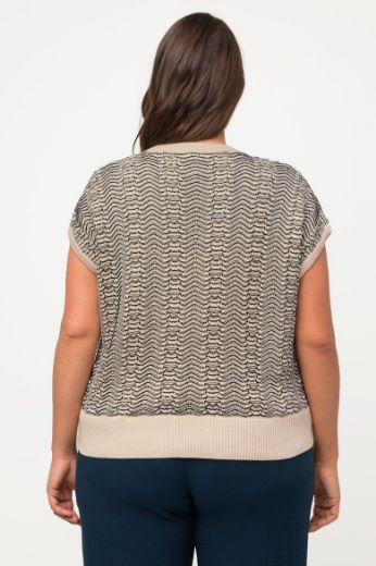 Plus size veliki brojevi Pulover kratkih rukava V ovratnika za punije