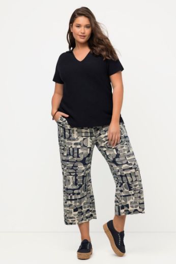 Plus size veliki brojevi Majica kratkih rukava V ovratnika za punije