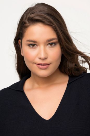 Plus size veliki brojevi Majica kratkih rukava V ovratnika za punije