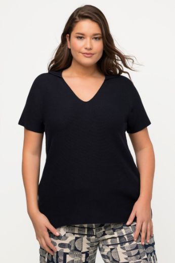 Plus size veliki brojevi Majica kratkih rukava V ovratnika za punije