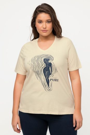 Plus size veliki brojevi Majica kratkih rukava V ovratnika za punije