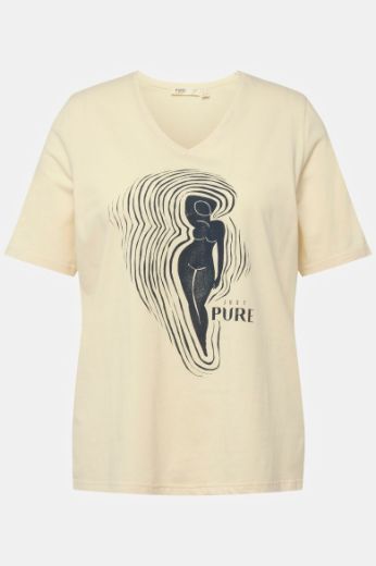 Plus size veliki brojevi Majica kratkih rukava V ovratnika za punije