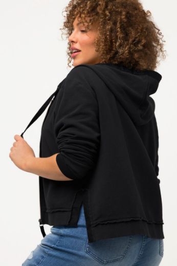 Plus size veliki brojevi Majica dugih rukava s patentnim zatvaračem i kapuljačom za punije