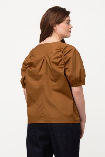 Plus size veliki brojevi Bluza kratkih rukava na kopčanje za punije