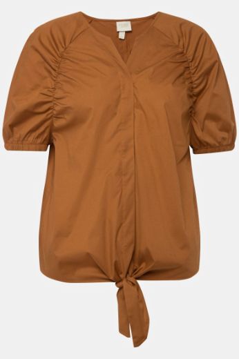 Plus size veliki brojevi Bluza kratkih rukava na kopčanje za punije