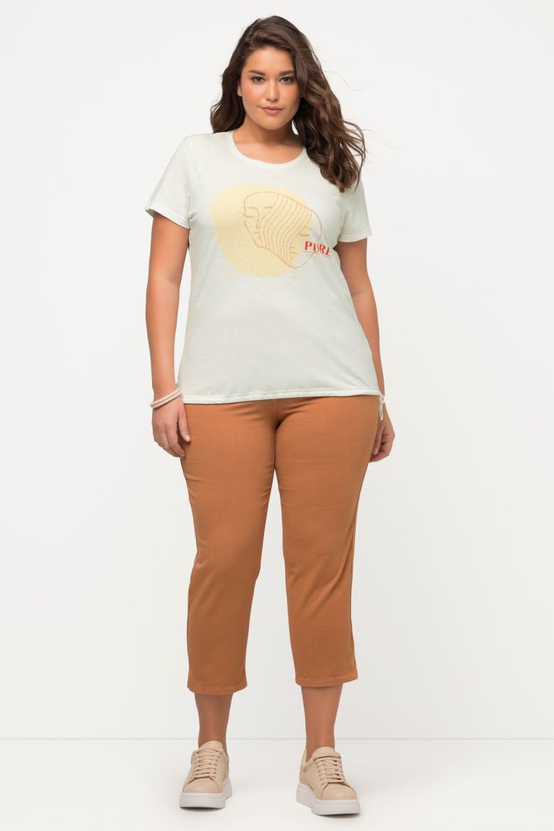 Plus size veliki brojevi Majica kratkih rukava okruglog ovratnika za punije