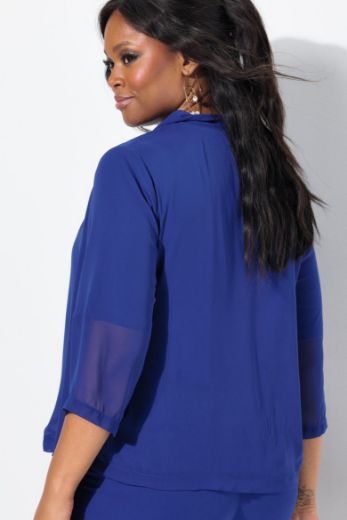Plus size veliki brojevi Jakna lagana 3/4 rukavi za punije