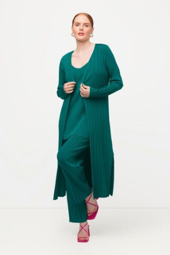 Plus size veliki brojevi Kardigan dugih rukava dužeg kroja za punije
