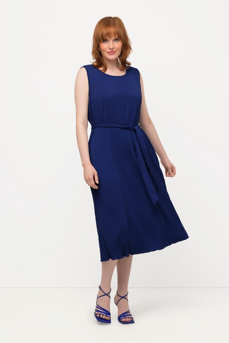 Plus size veliki brojevi Haljina midi bez rukava A kroja za punije