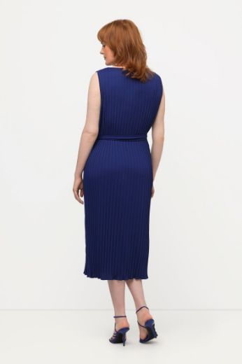 Plus size veliki brojevi Haljina midi bez rukava A kroja za punije