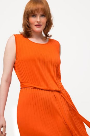 Plus size veliki brojevi Haljina midi bez rukava A kroja za punije