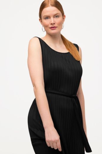 Plus size veliki brojevi Haljina midi bez rukava A kroja za punije