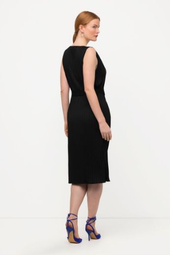 Plus size veliki brojevi Haljina midi bez rukava A kroja za punije